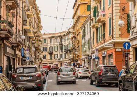 Ventimiglia Italy. 14 June 2019. A Local Street Scene In Ventimiglia Italy