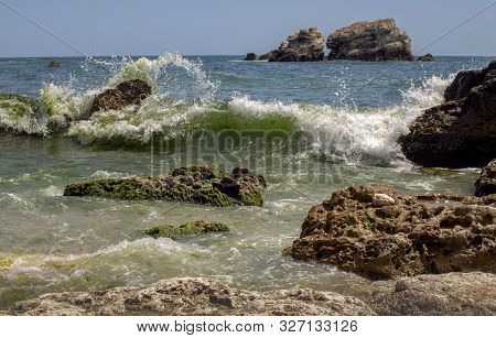 The Symphony Of Waves. Seascape From Rusalka Resort, Northern Black Sea Coast, Bulgaria.
