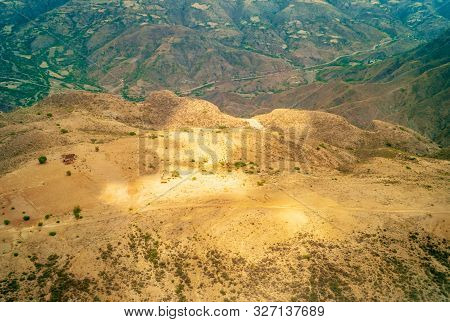 Desertic And Dry Landscape In Chuquisaca State Of Bolivia
