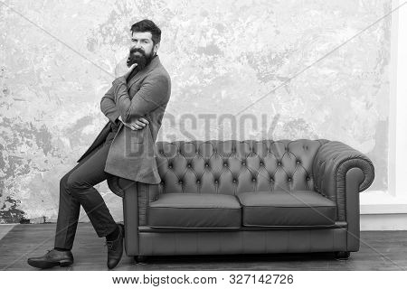 Beardoholic. Fashionable Businessman Or Manager. Boss With Fashionable Beard And Trendy Hairstyle. B