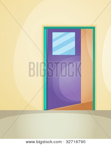 Ilustrace otevřené dveře - EPS VEKTOROVÝ formát k dispozici také v mém portfoliu.