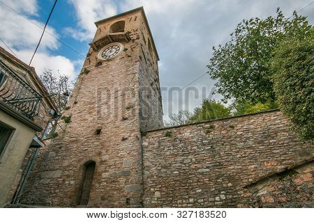 Tower In The Medieval Village Of Fossato Di Vico In Umbria