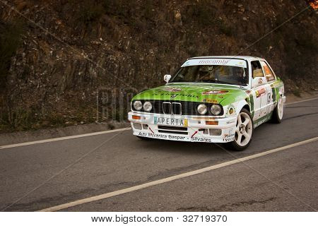 Castelo Branco, Portugal - March 10: Fernando Teotónio Drives A Bmw 325I During Rally Castelo Branco