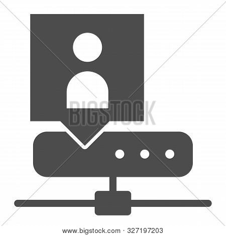Network Adminstrator Solid Icon. Server Administrator Vector Illustration Isolated On White. Network