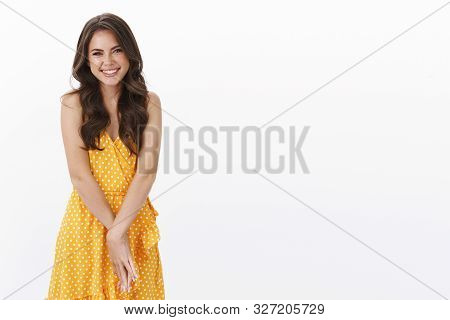 Gorgeous Friendly, Cheerful Tender Brunette Girlfriend With Charming Toothy Smile, Feeling Happy, La