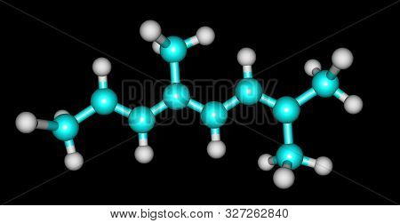 Ocimenes Are A Group Of Isomeric Hydrocarbons. 3d Illustration