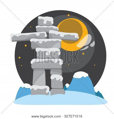 Dolmens Icon. Vector Illustration Isolated On White Background.