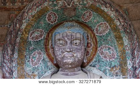 Maijishan Cave-temple Complex In Tianshui City, Gansu Province China. A Mountain With Religious Cave