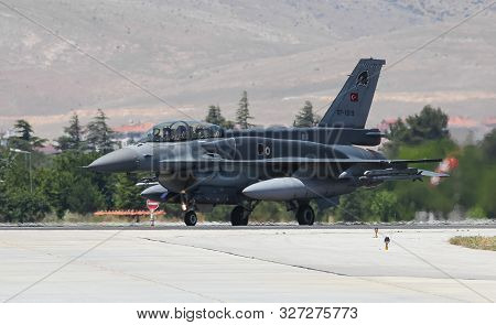 Fighter Aircraft Taxi In Konya Airport