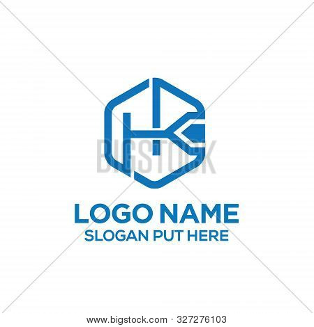 Creative And Modern Hk Letter Logo Design Template Vector Eps
