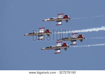 Turkish Stars Airplanes In Konya Airport