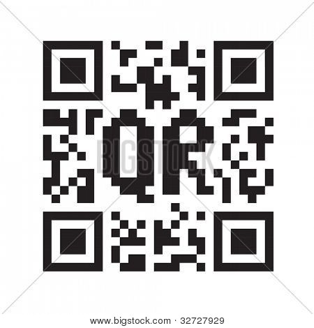 Modello astratto monocromatico QR codice