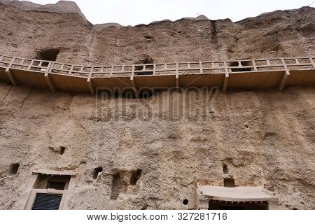 Landscape View Of The Yulin Cave In Dunhuang Ggansu China