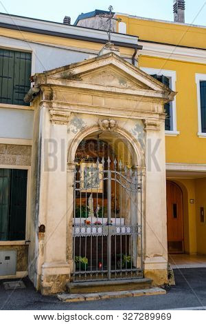 Arka Petrarka, Italy - July, 14, 2019: Catholic cathidral in Arka Petrarka, Italy