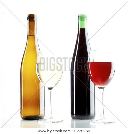 Still Life med rød og hvidvin