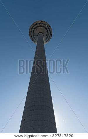 Tower Of Europe Or Europaturm In Frankfurt Germany