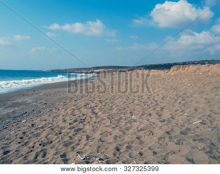 Signed Sea Green Turtle Nest On Lara Bay Turtle Beach , Akamas, Cyprus