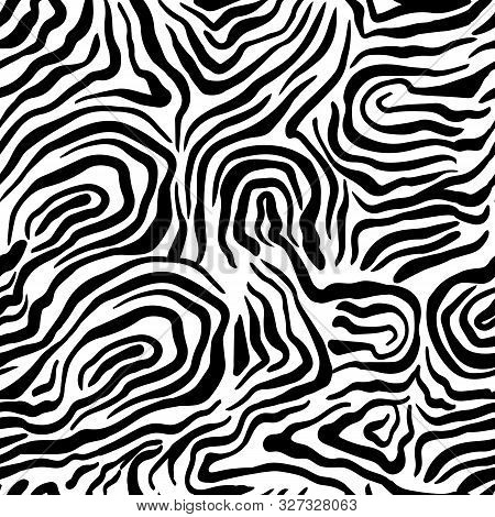 Zebra Taxture Seamless Black And White Animal Skin
