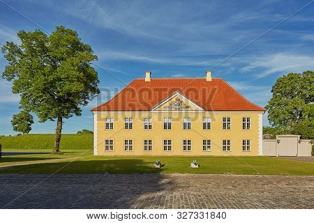 Yellow Building Of Naval Association (søofficers-foreningen) In The Historical Fortress Kastellet In