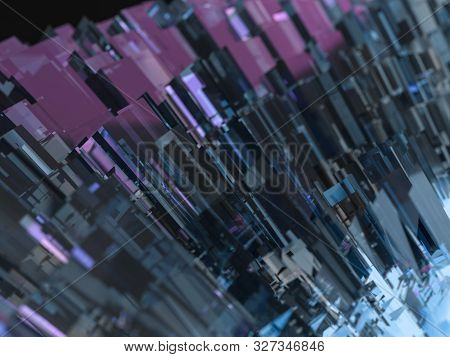 Abstract Background With Glass And Glowing Core. 3d Renering