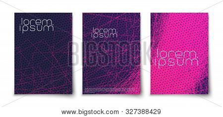 Background Triangle Geometric Pattern Grunge Careless Abstract Lines Vector Cover Set.