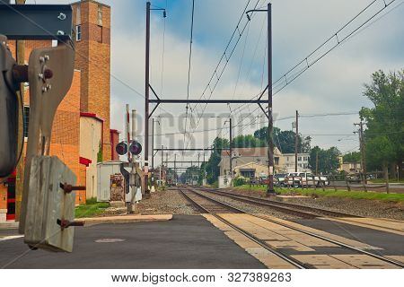 North Wales, Pa, Usa - September 3, 2018. The Septa Commuter Line (formerly The Reading Railroad) Bi