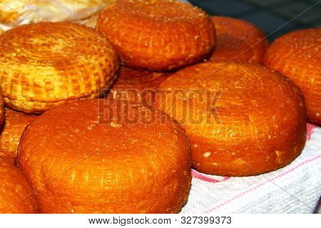 National Homemade Circassian Cheese, On The Table, Close-up