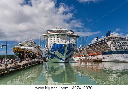 Antigua, West Indies - November 30, 2017: Princess Cruises Is A Cruise Line Owned By Carnival Corpor