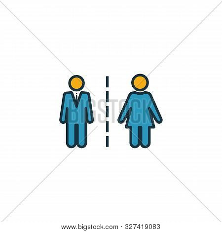 Restroom Sign Icon Set. Four Elements In Diferent Styles From City Elements Icons Collection. Creati