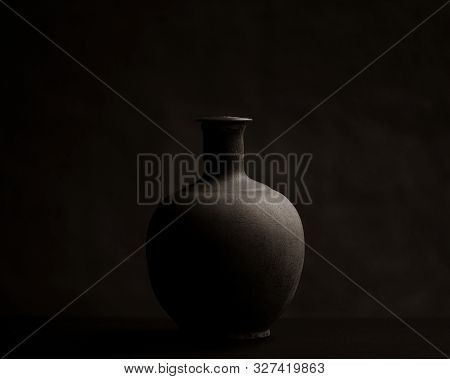 Earthen Pot, The Best Drinking Water You Can Get! In Black And White With Sepia Tone And Lots Of Cop
