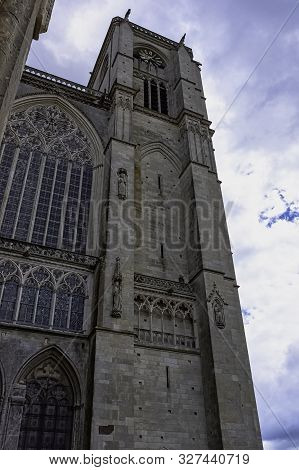 Le Mans, Maine, France - May 28: Cathedral Of Saint Julian (cathedrale St-julien Du Mans) On 28 May 