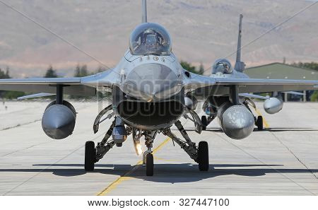 Fighter Aircraft Taxi In Konya Airport
