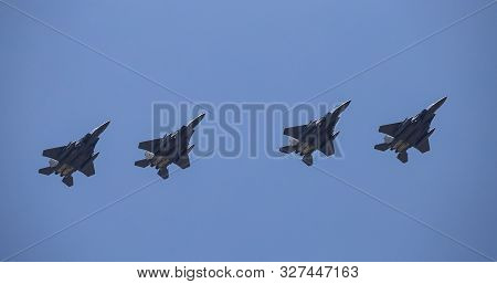 Fighter Aircrafts Flying During Anatolian Eagle Exercise