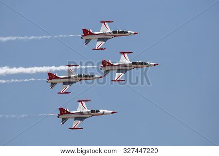 Turkish Stars Airplanes In Konya Airport