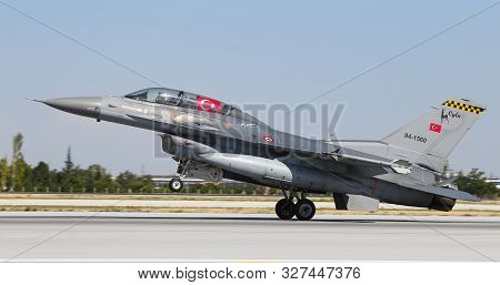 Fighter Aircraft Landing To Konya Airport