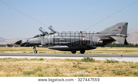 Fighter Aircraft Taxi In Konya Airport