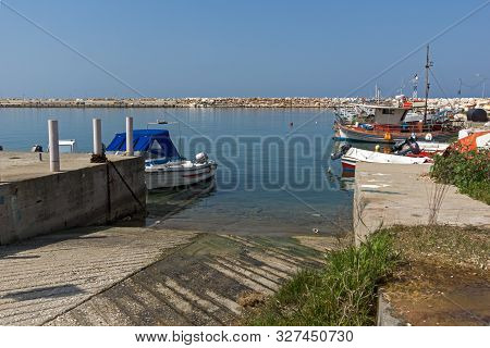 Thasos, Greece - April 5, 2016:  Amazing View Of Skala Sotiros, Thassos Island, East Macedonia And T