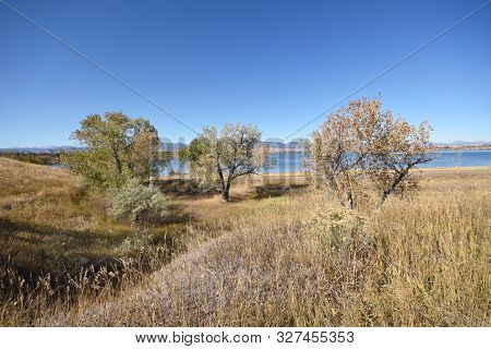 Autumn Landscape At Standley Lake Regional Park And Wildlife Refuge In Westminster Colorado