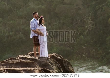 Pre Wedding Couple And Amazing Landscape In Torres Beach.