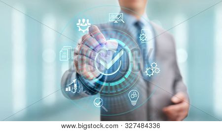 Standards Quality Assurance Control Standardisation And Certification Concept.