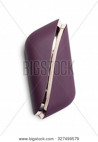 Purple Sex Toy For Clitoris Stimulation. Isolated On White Background.