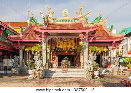 Phuket Town, Thailand - January 21st 2019: The Jui Tui Chinese Shrine. The Many Temples Reflect The 