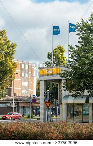 Kouvola, Finland - 22 September 2019: Office Of Kela. Kela Is Finnish Social Insurance Institution.