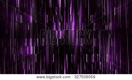Abstract Glow Digital In Dark - Abstraction Of Data Communication, Computer Generated Background, 3d