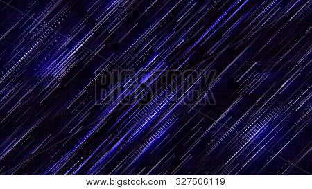 Abstract Glow Digital In Dark - Abstraction Of Data Communication, Computer Generated Background, 3d