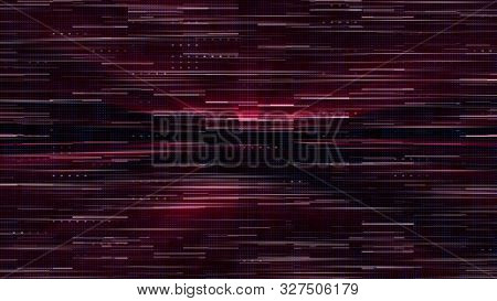 Abstract Glow Digital In Dark - Abstraction Of Data Communication, Computer Generated Background, 3d
