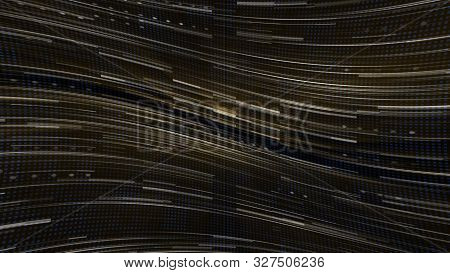 Abstract Glow Digital In Dark - Abstraction Of Data Communication, Computer Generated Background, 3d