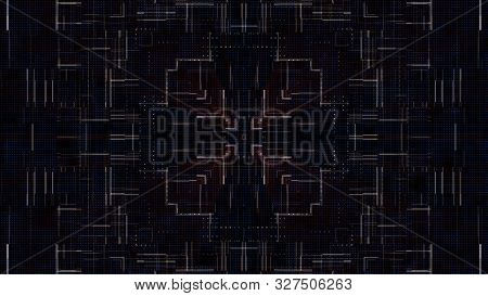Abstract Glow Digital In Dark - Abstraction Of Data Communication, Computer Generated Background, 3d