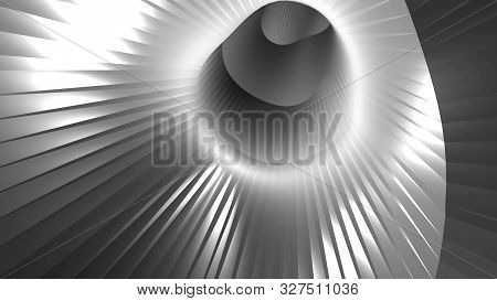 Abstract Swirl Cartoon Style Tunnel, Immitation Of Trip In Universe, Computer Generated Background, 