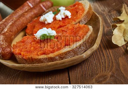 Ljutenica, Vegetable Relish Or Chutney. Bulgarian, National  Cuisine, Traditional Assorted Balkans D